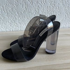 Steve Madden Block Heel Sandals - Gray